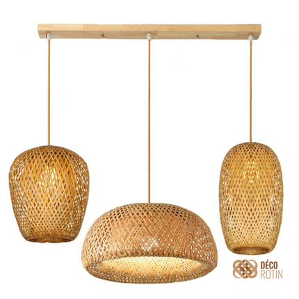 Suspension Multiple Bambou Bois Suspensions