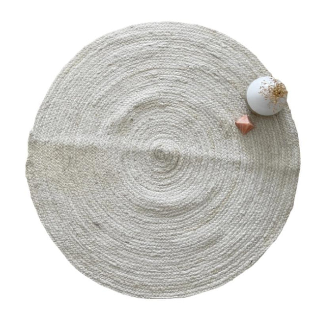 Tapis En Rotin Blanc