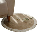 Tapis Osier Avec Frange