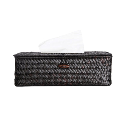 Boîte Mouchoir Noire Osier