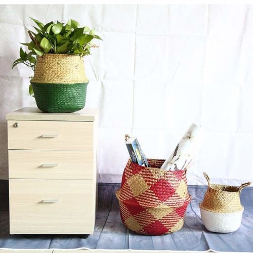 Grand Cache Pot Osier Cache-Pot Sur Pied