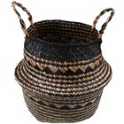 Cache Pot En Osier Noir Petit Format (22 Cm X 20 Cm)