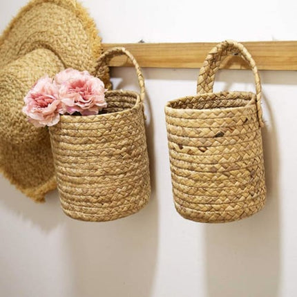 Cache Pot Osier Vintage Petit Cache-Pot En