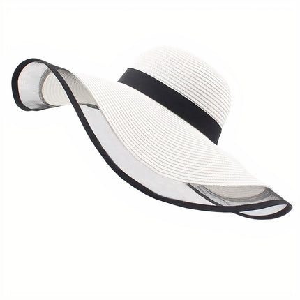Chapeau De Paille Blanc Pour Femme