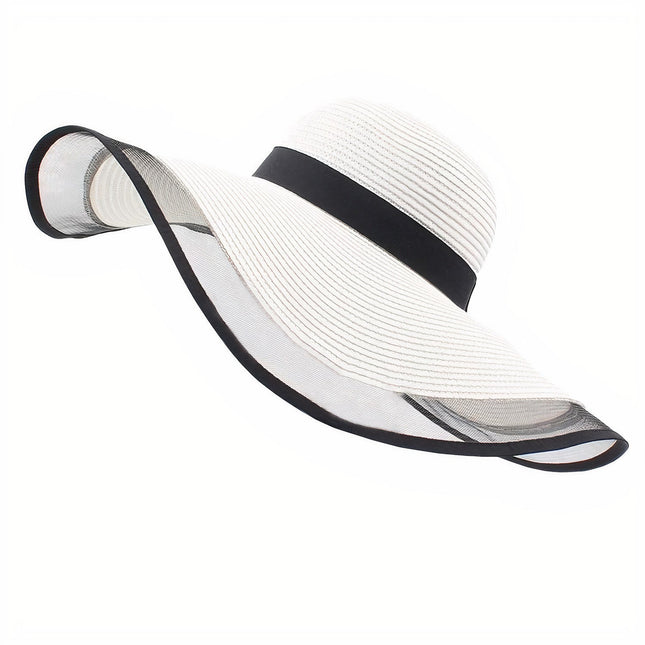 Chapeau De Paille Blanc Pour Femme