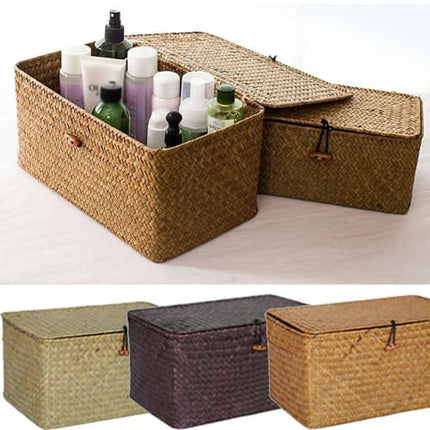 Grand Panier De Rangement En Osier Rectangulaire Panier