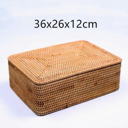 Grand Panier Rectangulaire Osier 36 X 26 12 Cm Osier