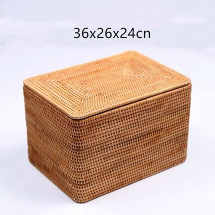 Grand Panier Rectangulaire Osier 36 X 26 24 Cm Osier