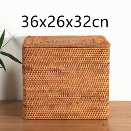 Grand Panier Rectangulaire Osier 36 X 26 32 Cm Osier