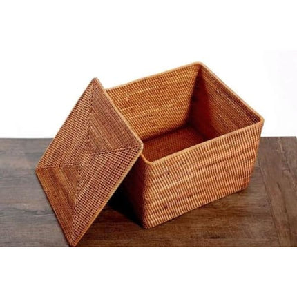 Grand Panier Rectangulaire Osier 36 X 33 28 Cm Osier