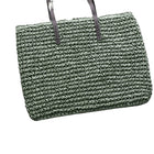 Grand Sac De Plage En Osier Vert