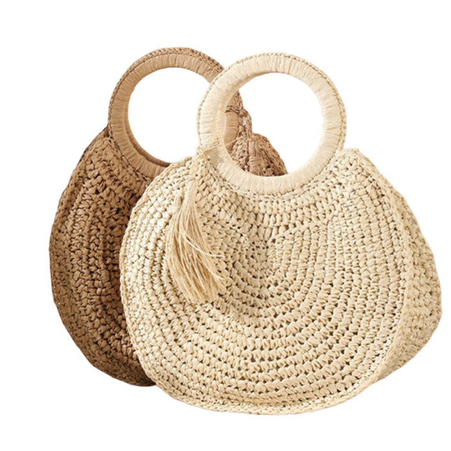 Grand Sac Rond En Osier