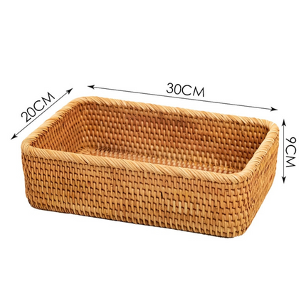 Panier En Rotin Rectangulaire L Paniers