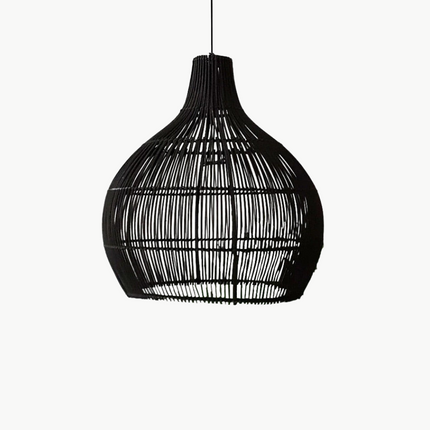 Grande Suspension Rotin Noir Suspensions