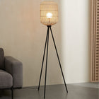 Lampadaire Trépied Rotin Lampadaires