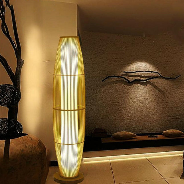 Lampadaire En Bambou Cylindrique Lampadaires