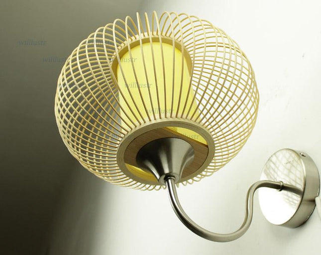 Lampe Bambou Bois Berger Clair Luminaire