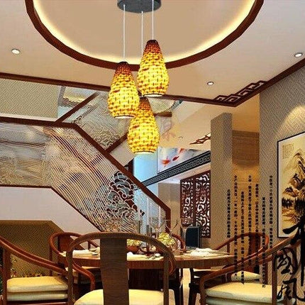 Lustre Bambou Ananas Luminaire