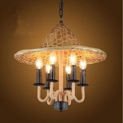 Lustre Bambou Bougeoir Luminaire