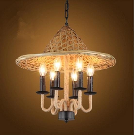 Lustre Bambou Bougeoir Luminaire
