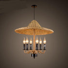Lustre Bambou Chapeau Luminaire