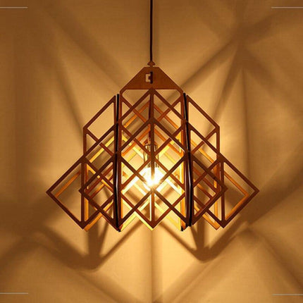Lustre Bambou Géométrique Luminaire