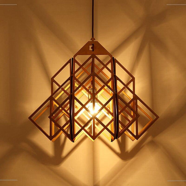 Lustre Bambou Géométrique Luminaire