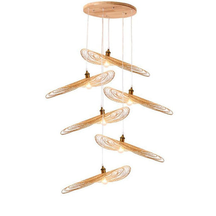 Lustre Bambou Rotin Osier Luminaire