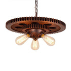 Lustre Bambou Roue Luminaire