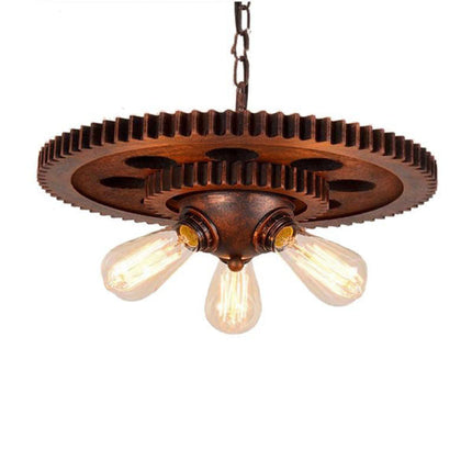 Lustre Bambou Roue Luminaire