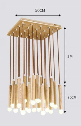 Lustre Bambou Suspendue Bois Luminaire