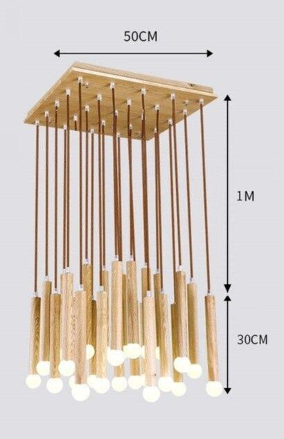 Lustre Bambou Suspendue Bois Luminaire