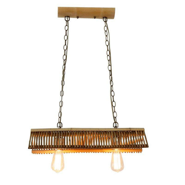 Lustre Bambou Toit Luminaire