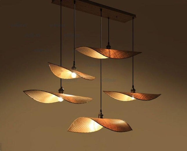 Lustre Bambou Tombant Luminaire