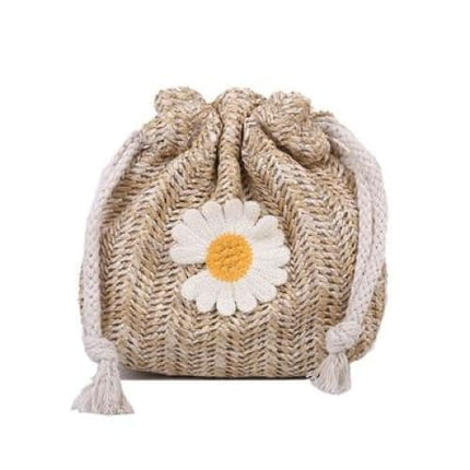 Mini Sac En Paille Kaki En Paille