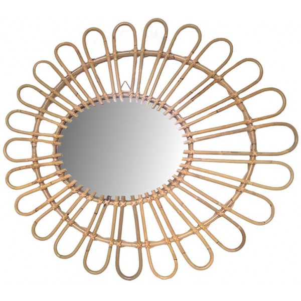 Miroir En Rotin Xl