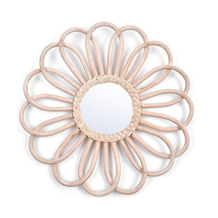 Miroir En Rotin Rond Blanc Miroirs