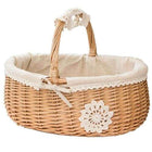 Panier Dosier En Dentelle Fleuri Panier Osier