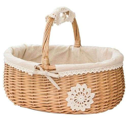 Panier Dosier En Dentelle Fleuri Panier Osier