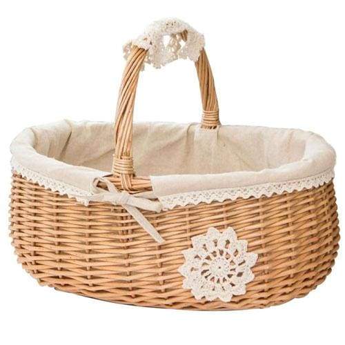 Panier Dosier En Dentelle Fleuri Panier Osier