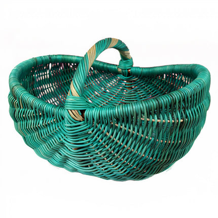 Panier En Rotin Bleu Turquoise Paniers