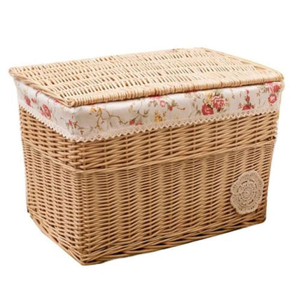 Panier En Osier Avec Couvercle Rangement Osier