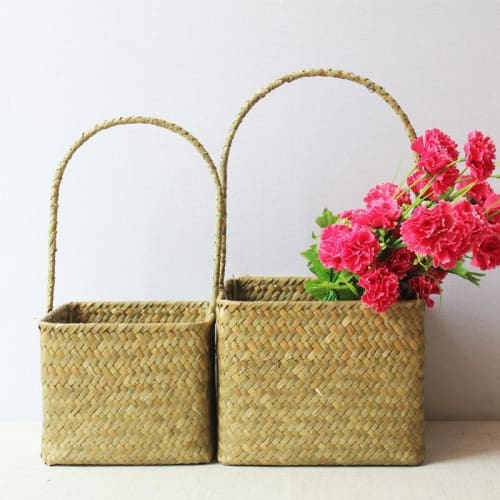 Panier Paille Rangement Rangement Paille