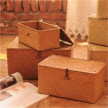 Panier De Rangement En Osier Avec Couvercle S