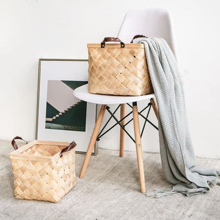 Panier De Rangement En Paille Osier