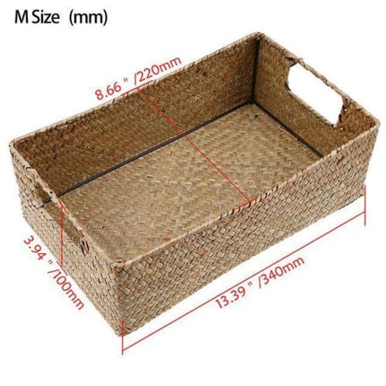 Panier De Rangement Rectangulaire En Osier