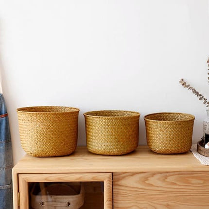 Panier Rangement Rond En Osier