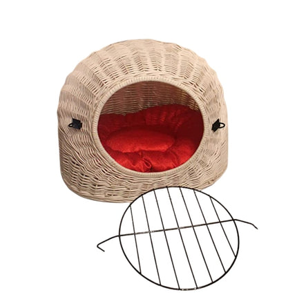Panier Transport Chat Osier Blanc Animaux Et Articles Pour Animaux De Compagnie