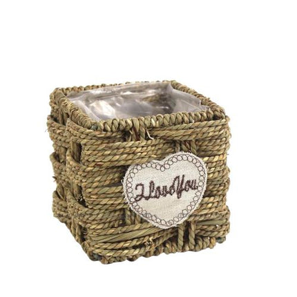 Panier En Osier Pour Mariage Carré