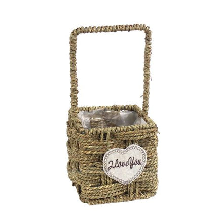 Petit Panier Osier Pour Mariage Carré En